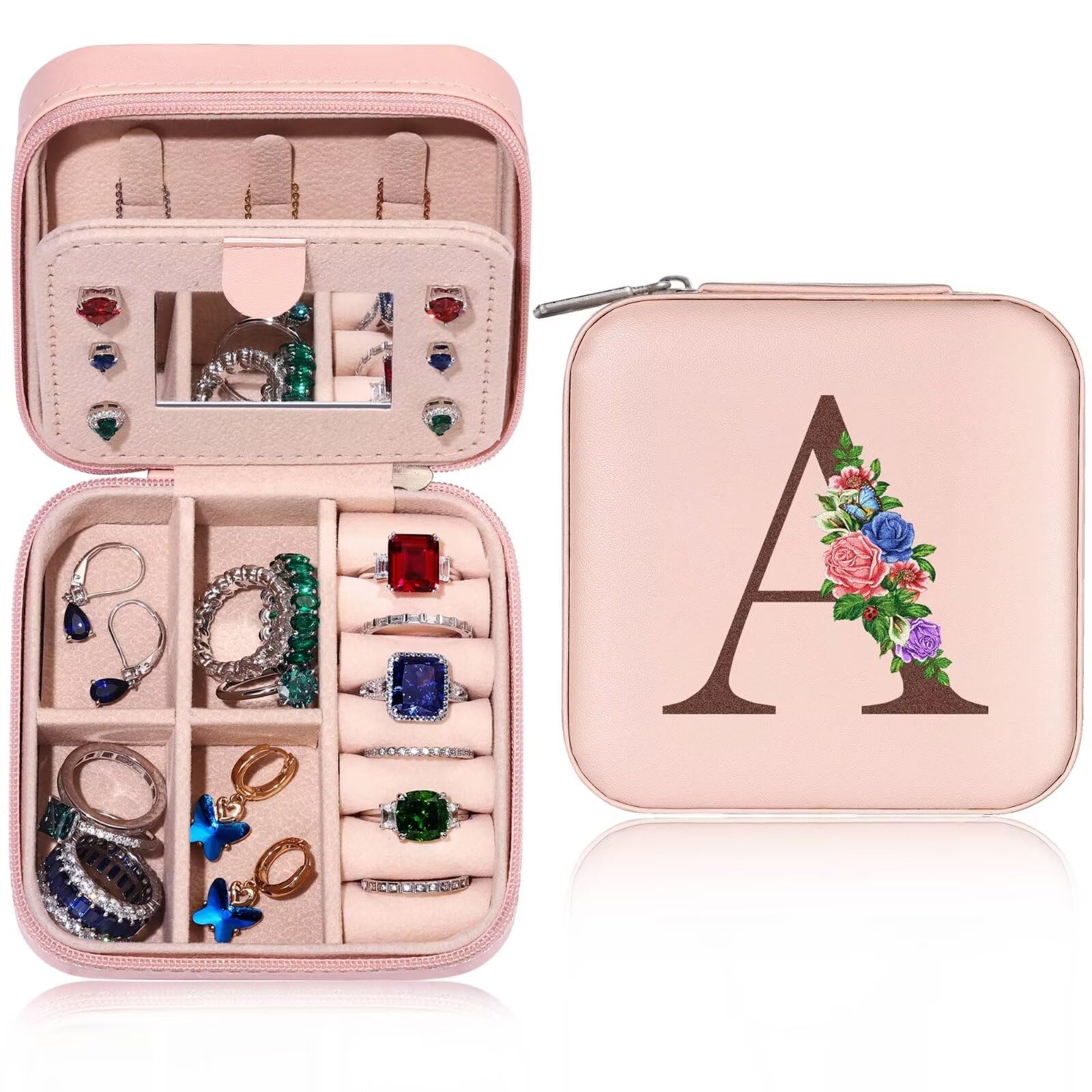Tingn Girls A Gifts For Teenage -Travel Jewellery Case, Travel Jewellery Organiser, Mini Jewellery Box, Travel Jewellery Box,18Th Birthday Gifts For Jewellery Box