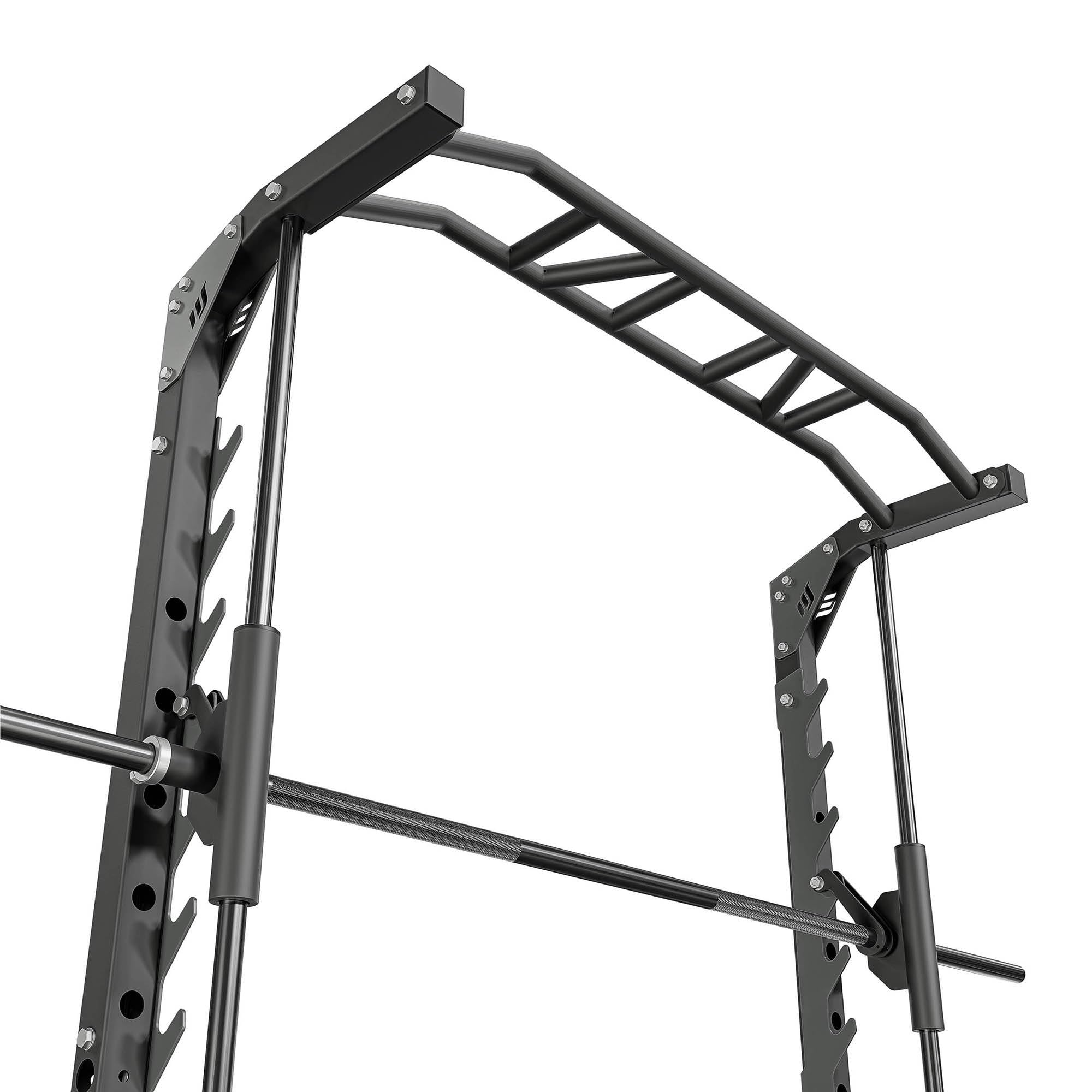 Marbo Sport - Smith-Machine MS-U105 2.0 – Macchina palestra multifunzione con barra per pull-up e maniglie per dip – Attrezzi palestra casa per allenamento fitness completo a casa
