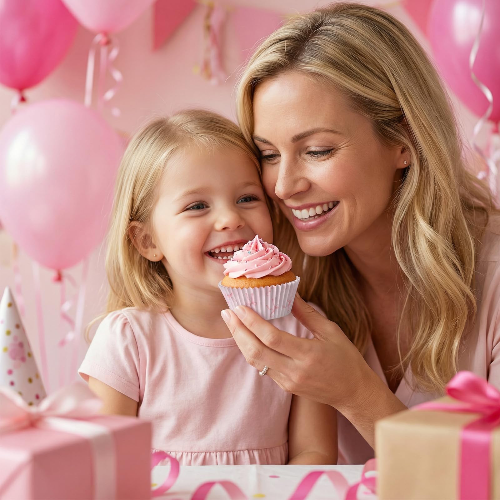 300 sztuk mini różowych foremek do babeczek z kokardą, papierowe foremki do babeczek, małe foremki do ciasta, na baby shower, wesela, przyjęcia weselne, urodziny