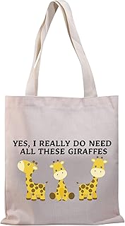 BDPWSS Giraffe Tote Bags For Women Giraffe Lover Gift Yes i Really Do All Need These Giraffes Wild Animal Lover Shoulder Bag (need all giraffes TGCA)