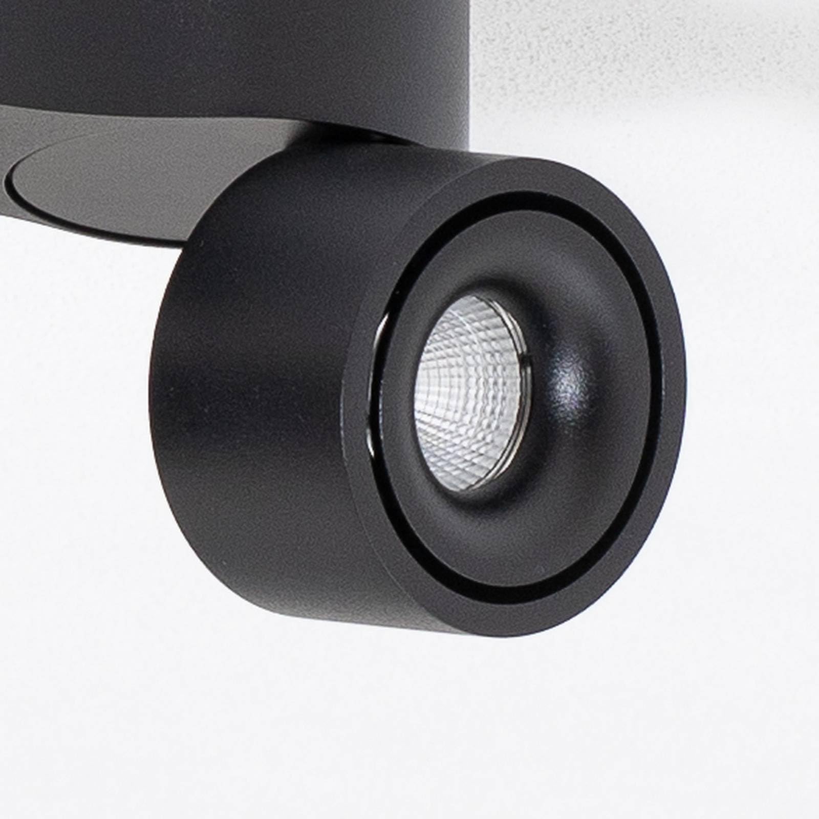 Arcchio LED Deckenlampe Rotari (Modern) in Schwarz aus Aluminium (2 flammig,) - Deckenleuchte Wandleuchte Strahler Spot Lampe Wohnzimmerleuchte