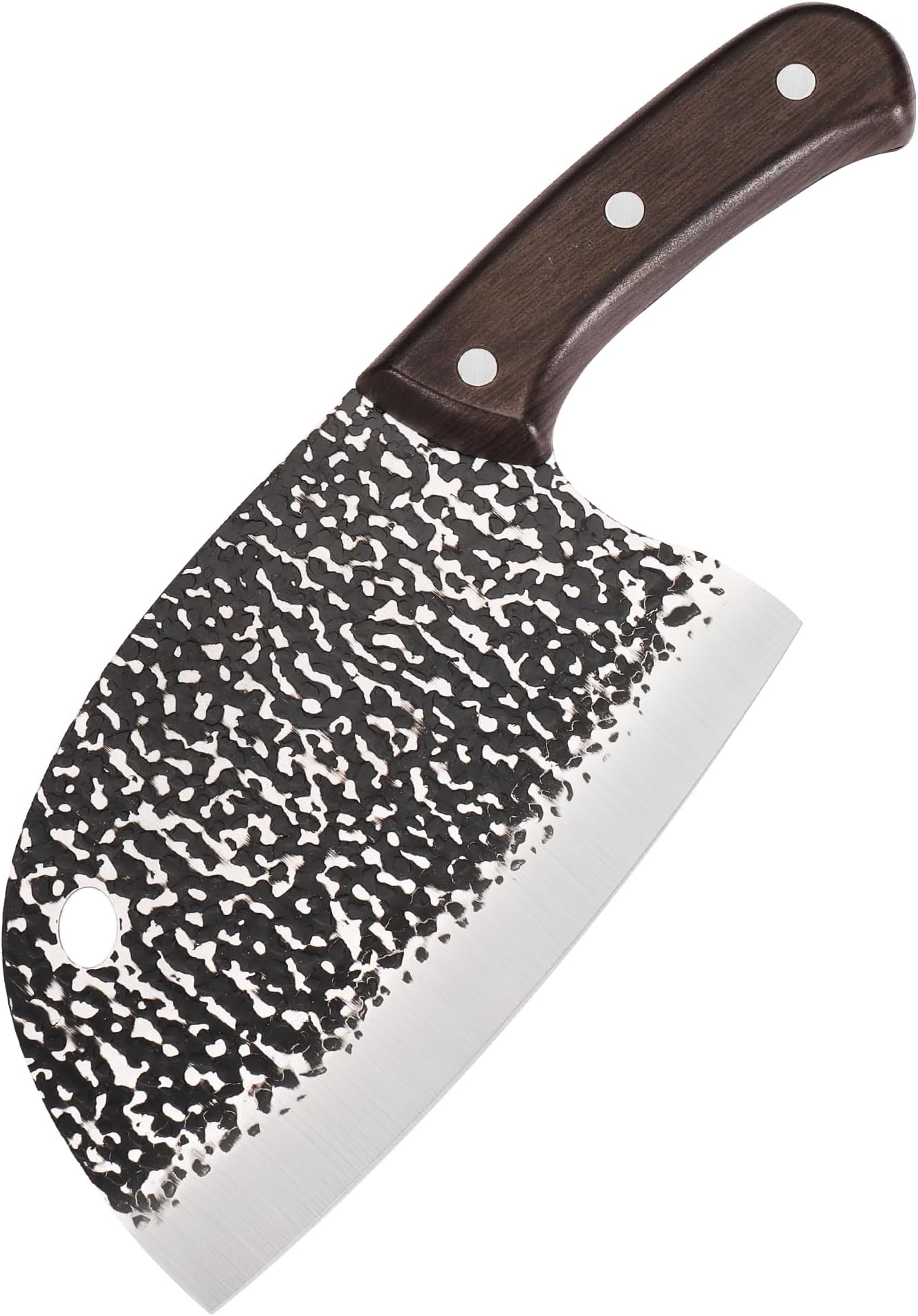 TJ POP Meat Cleaver Knife 6.2 inches, Ultra Sharp Lightweight Vegetable Kitchen Knife, Full-tang Chopping Knife Serbian Chefs Knife, Stainless Steel Blade Thickness 1.5 mm, Fish Shape Series HP01003