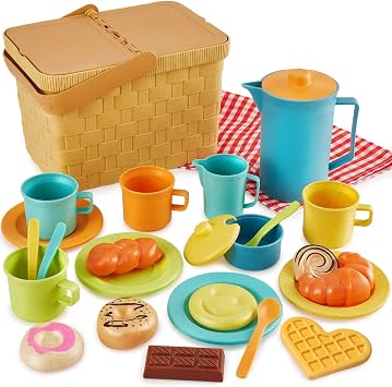HERSITY Panier Pique-Nique avec Service à Thé et Pâtisseries Gourmandes