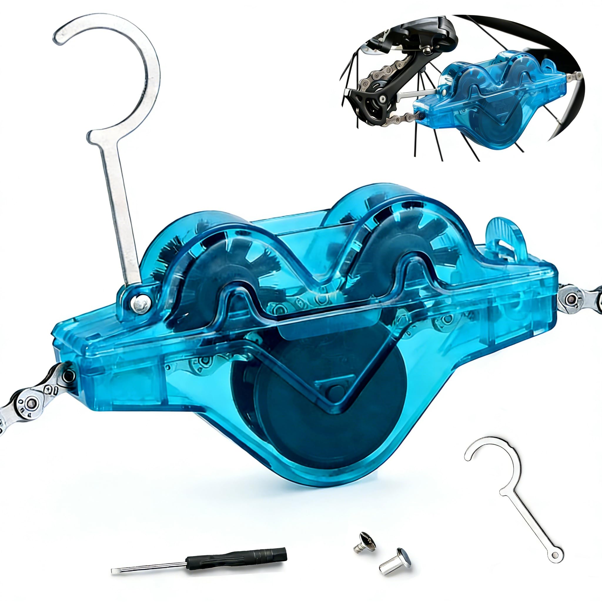 Kit Nettoyeur De Chaîne Fongmore 4 Pièces – Brosse à Chaîne, Nettoyeur De Pignons, Pour VTT Et Route