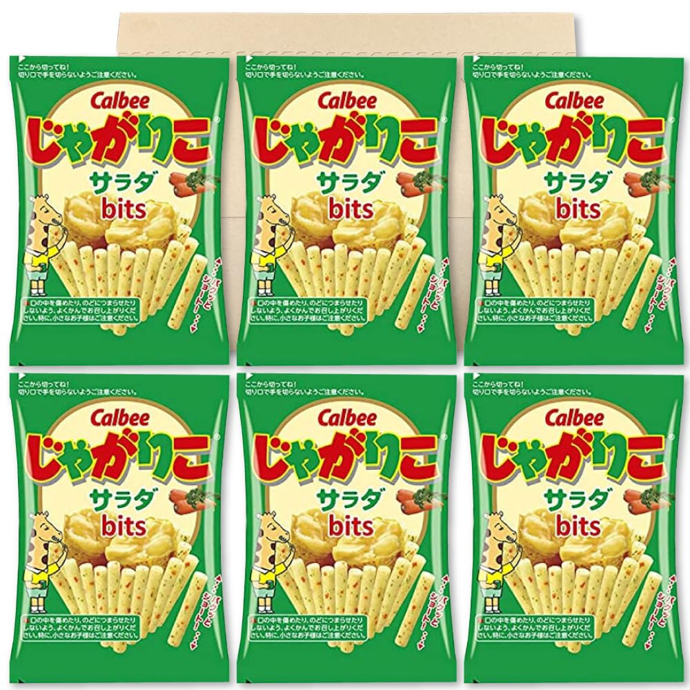 Amazon.co.jp: カルビー じゃがりこ サラダ bits 16g×6袋 PSJBOX
