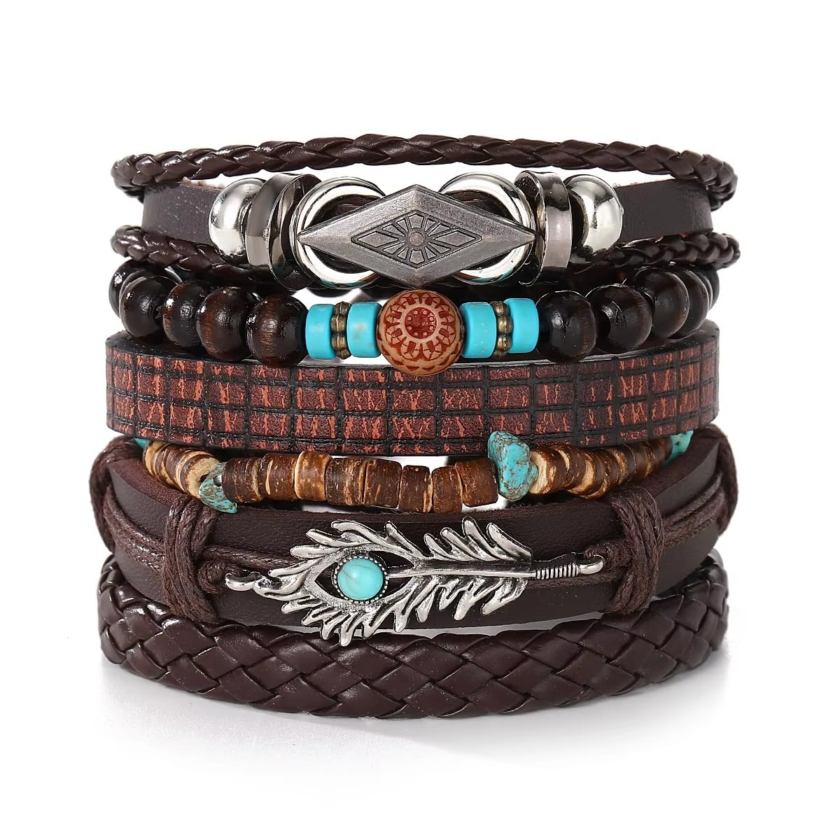 Contemporary Casual Wear Leather Bracelet For Mem/Boy's-image-27