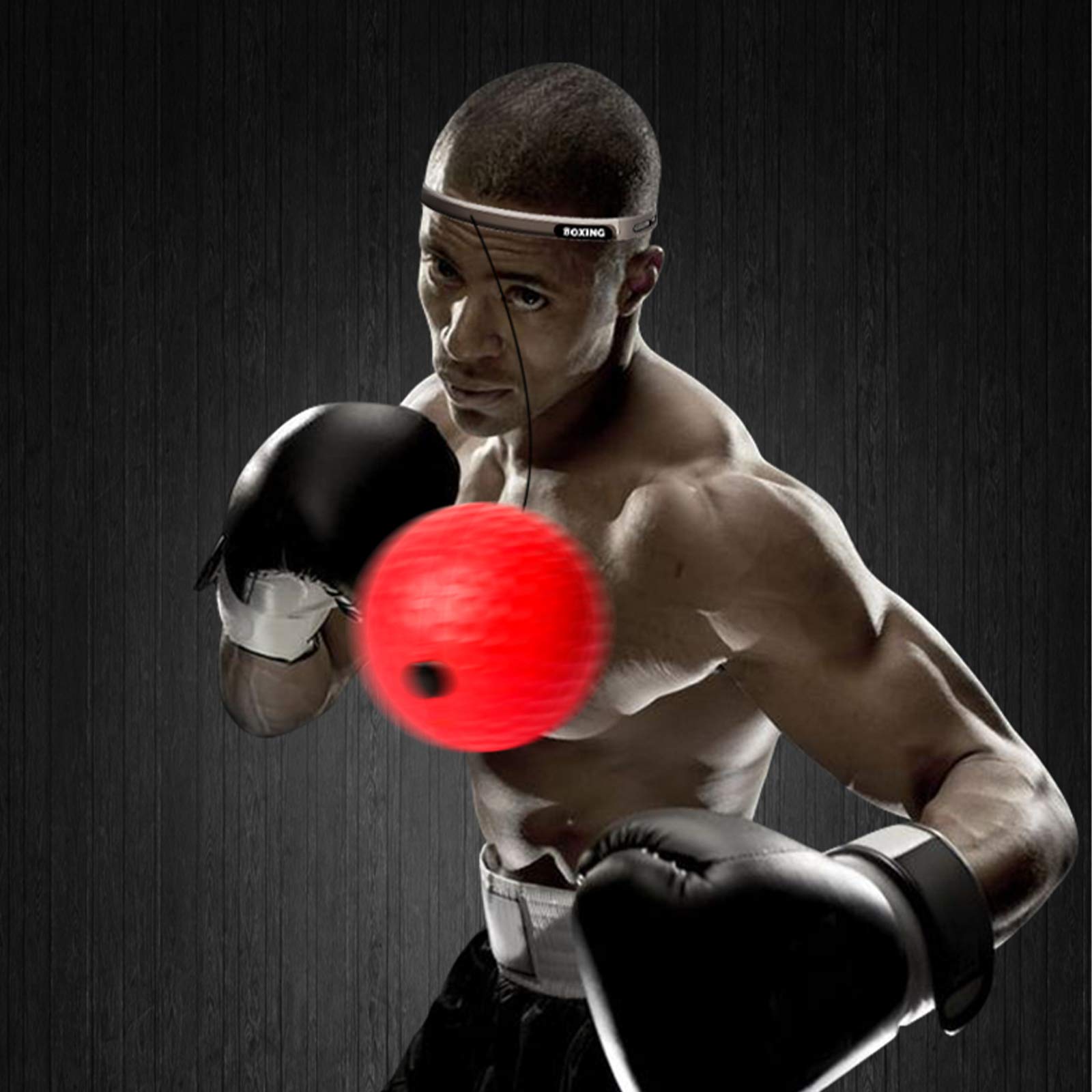 Set De Entrenamiento De Boxeo Con Bola Refleja Ajustable, Incluye 3 Bolas Y Cinta De Cabeza De Silicona