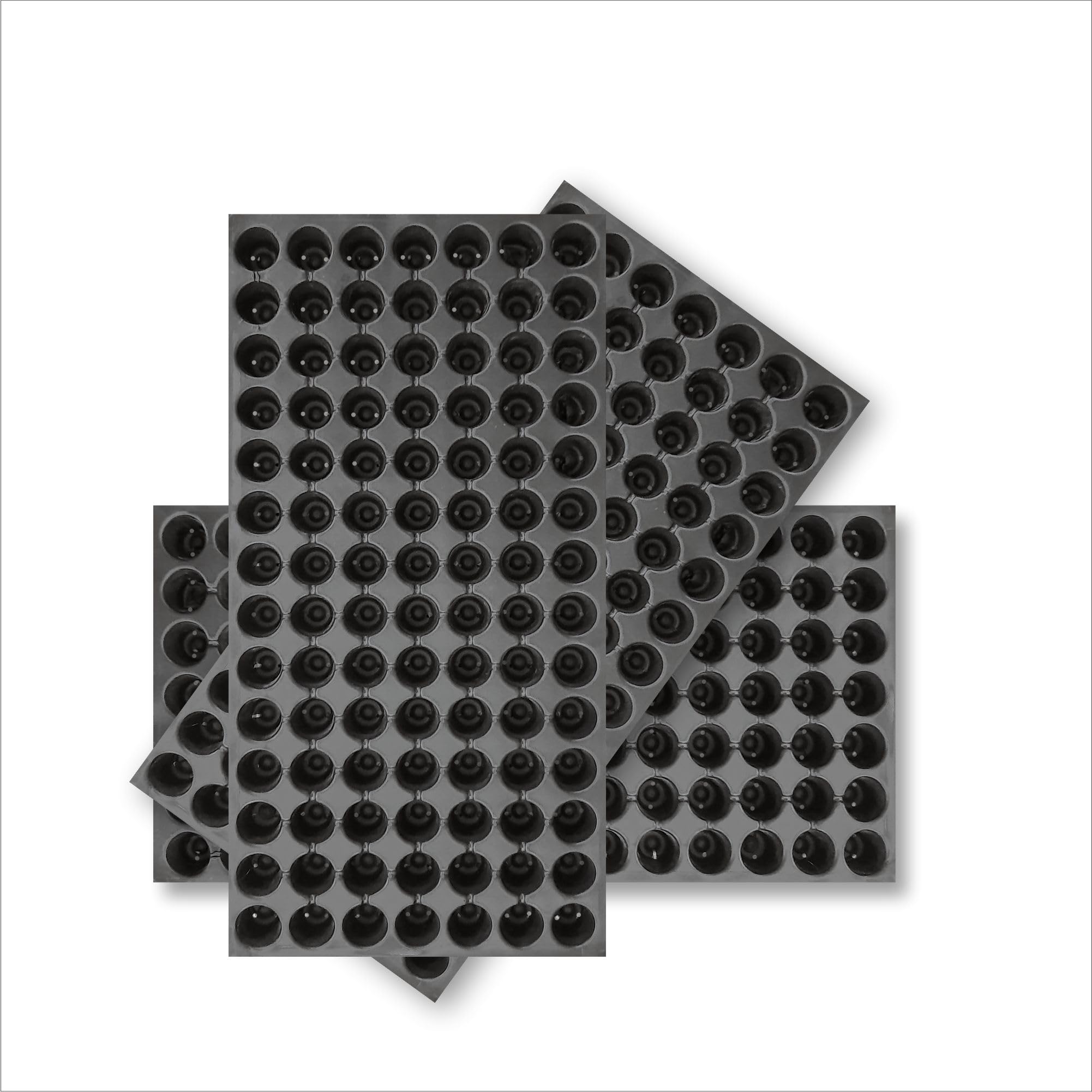 SINGHAL Seedling Tray - Pack of 15 (Black, 98 Holes) Germination Trays for Seedling, Nursery Trays for Plants, Reusable Plastic Trays for Garden Plantation, 98 Cavities Tray for Seeding-picture-26