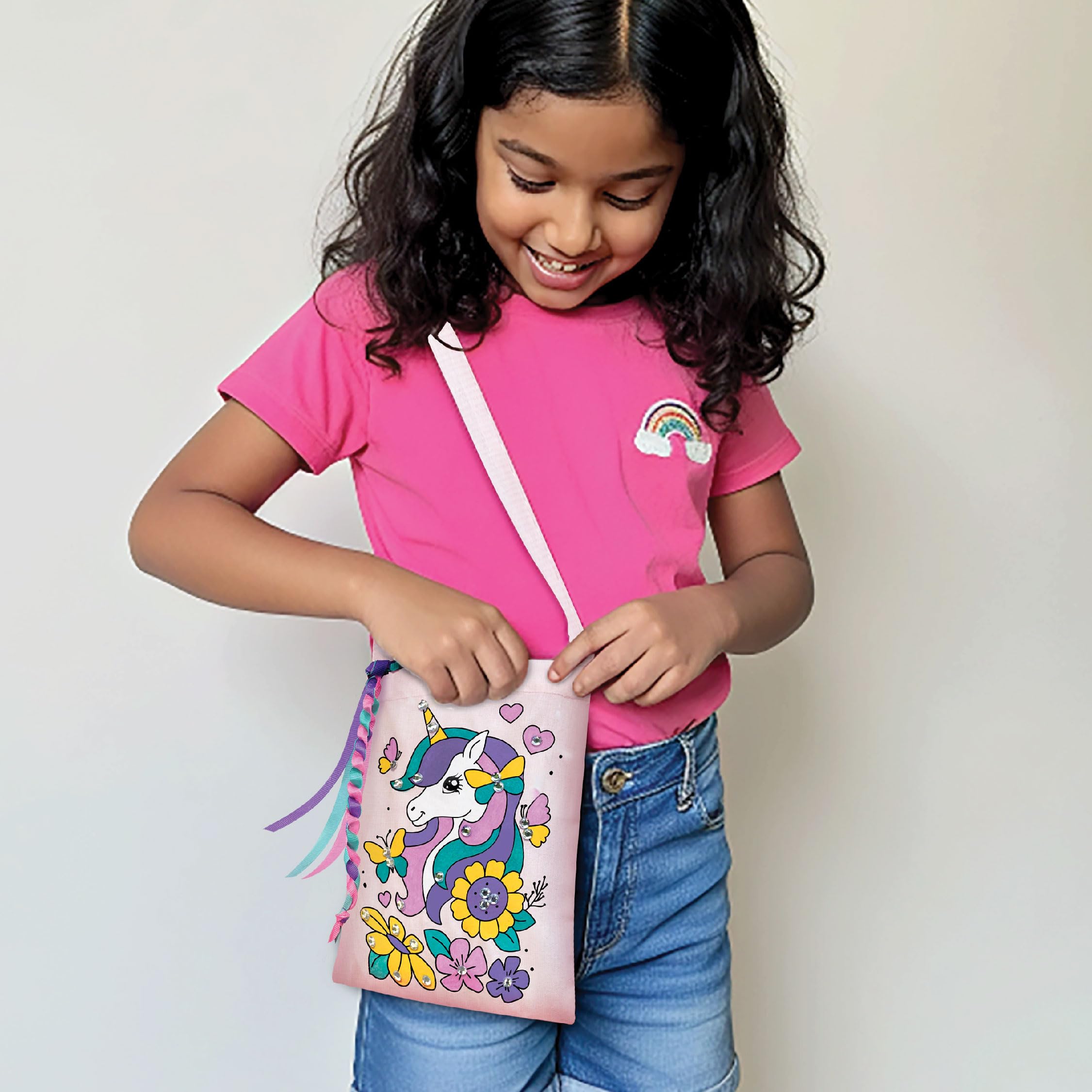 Imagimake Fabric Art – Unicorn | DIY Craft Kit for Kids | Colour & Decorate Sling Bag & Pouch | Art & Craft Gift for Girls 5+ 3