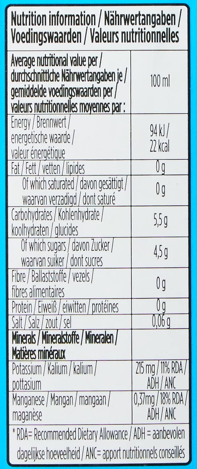 100% natürliches Kokoswasser 1L x 6 | UFC Refresh | Natürlich feuchtigkeitsspendend Verpackt mit Elektrolyten Glutenfrei | Voller Vitamin C & Kalium, Umgebungslagerung
