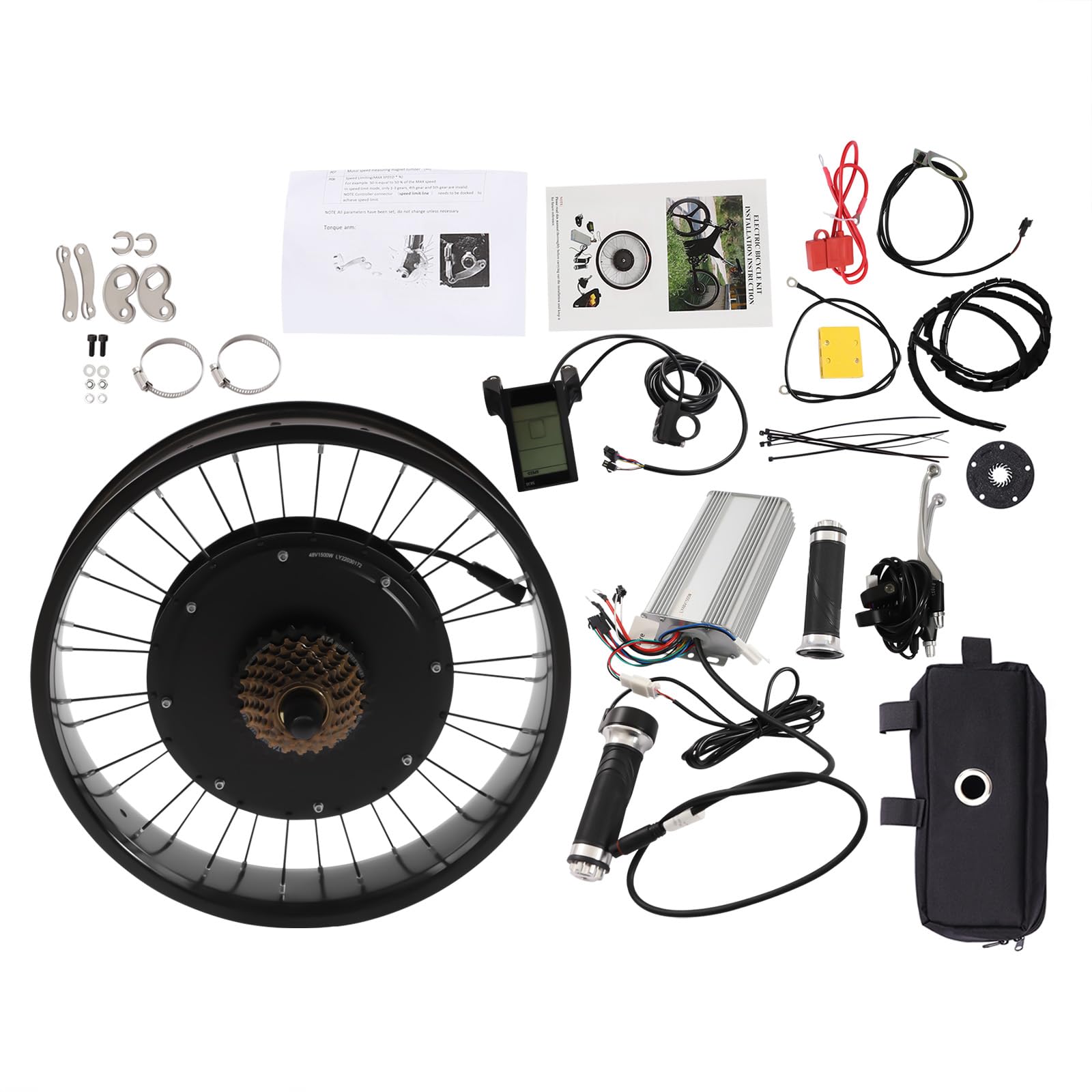 20 Zoll E-Bike Umbausatz 48V 1500 Watt Rear Hinterrad(außer Batterie)