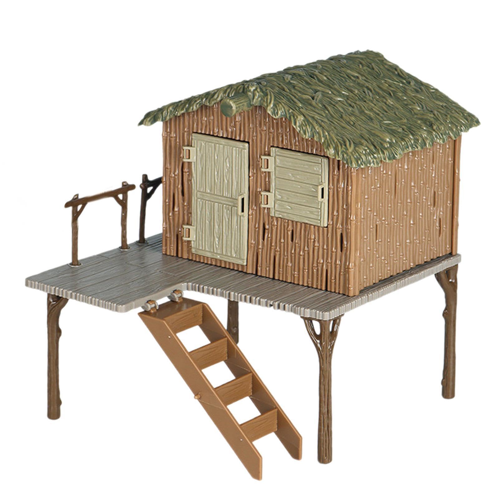 QLECXZI Miniature House Toys Farm Animals Garden Décor Stunning Displays with Unique Mini Farmhouse Farmhouse Building Toy Features Realistic Appearance and
