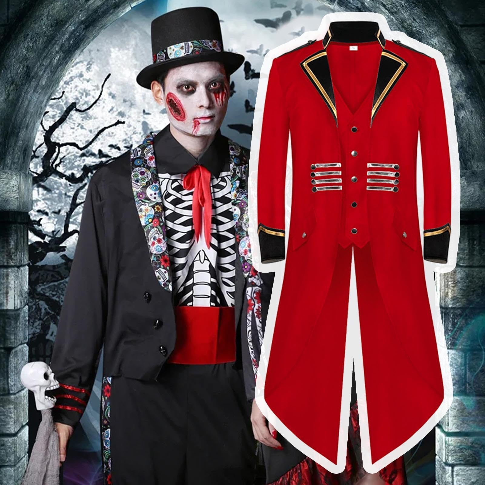 Steampunk Costume - Chaqueta vintage de longitud media
