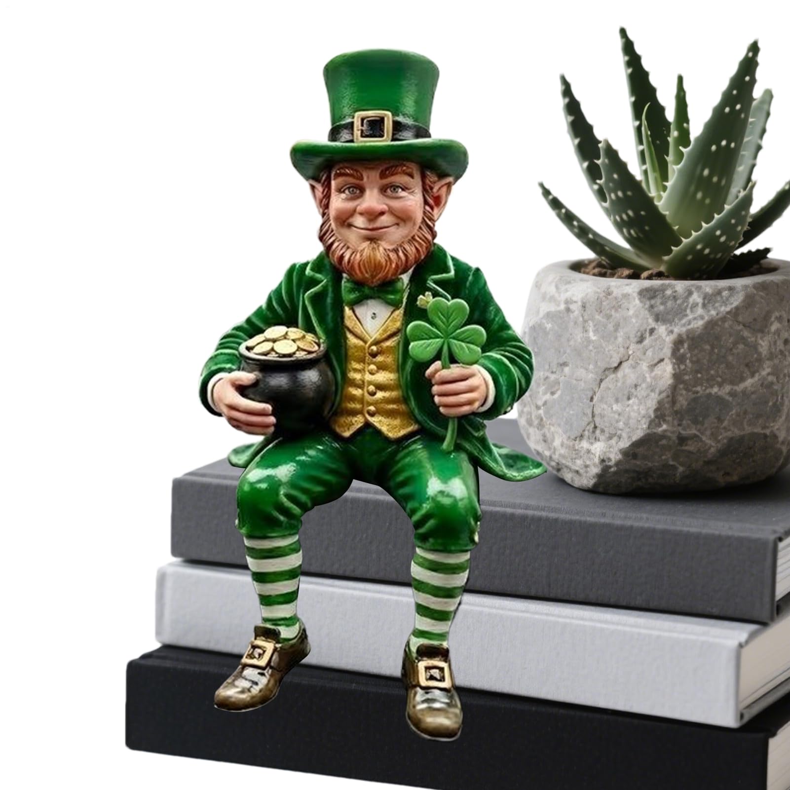 Statuette en résine Saint-Patrick : décoration de haute qualité pour la maison
