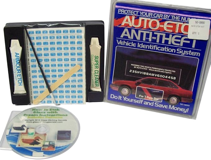 VIN Etching Kit on Car, Auto, Vehicle Glass for AntiTheft