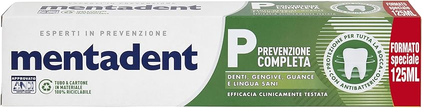 Mentadent P Complete Prevention Toothpaste, with Zinc, 8 Actions Against Oral Disorders, 125 ml