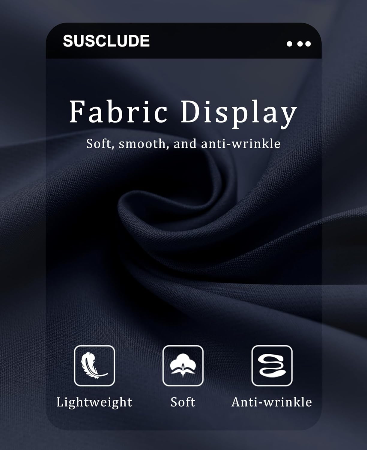 Susclude Casual Baggy Dress Pants Men Wide Leg Pleated Pants Mens Old Money Blue Lightweight Slacks Trousers for Men - Image 7