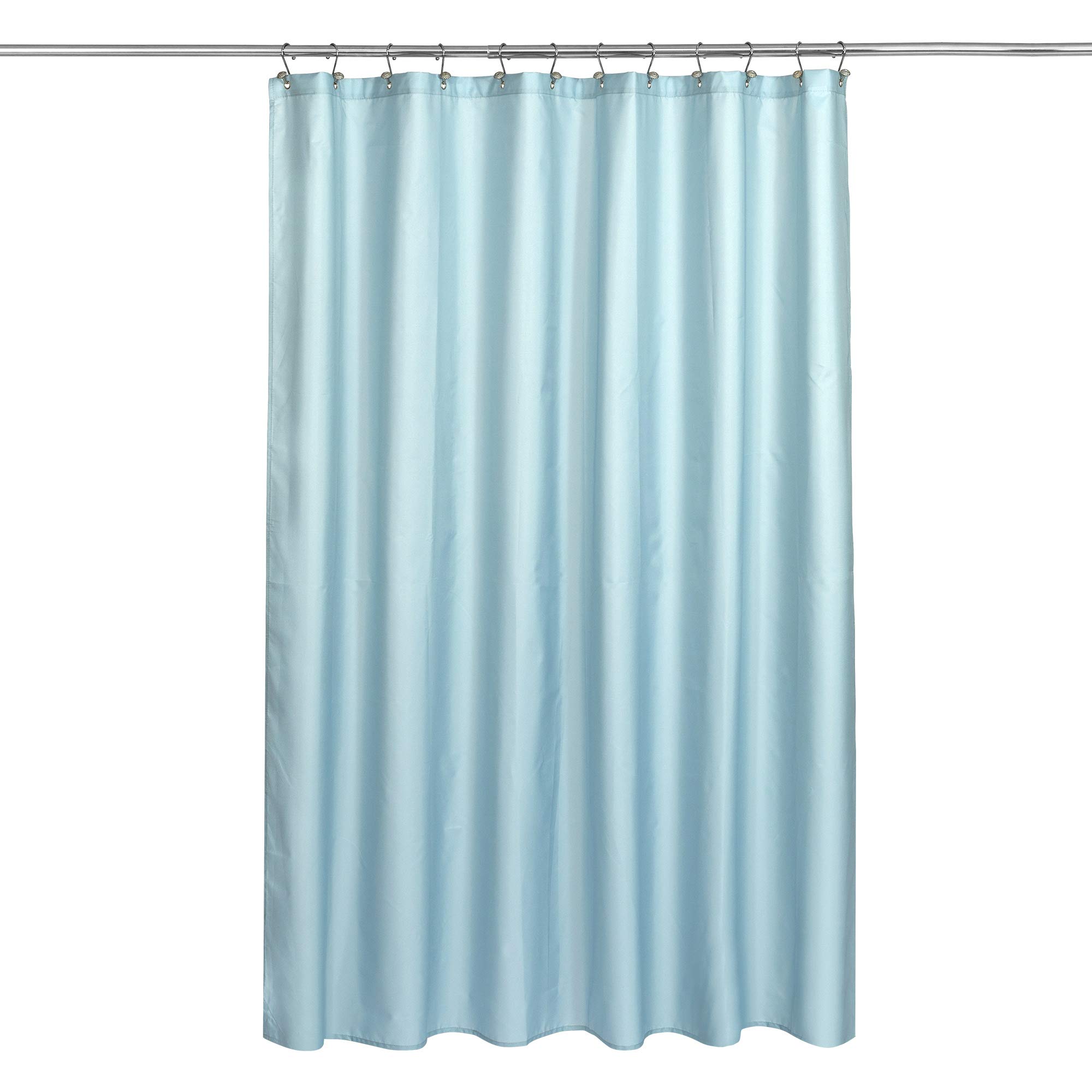 N&Y HOME Fabric Shower Curtain or Liner - Light Blue Shower Curtain for Bathroom with Hotel Quality Machine Washable - Blue Fog, 72x72