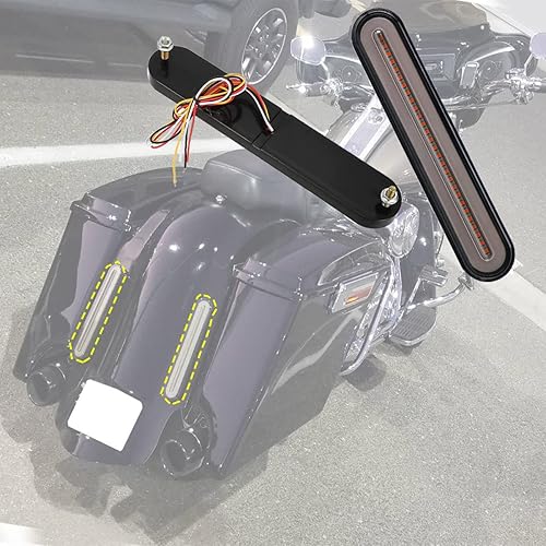 Miniatura 6 de Luz trasera LED de freno para Harley Davidson, tira de luces LED de señal de giro para guardabarros traseros, freno de montaje vertical, señal de