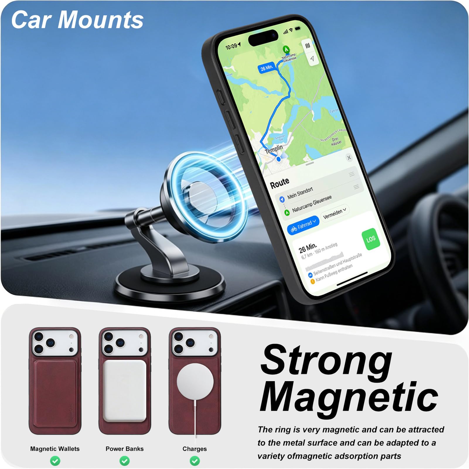 Coque Cuir for IPhone 18 Pro Max/18 Pro Portefeuille Magnétique Détachable