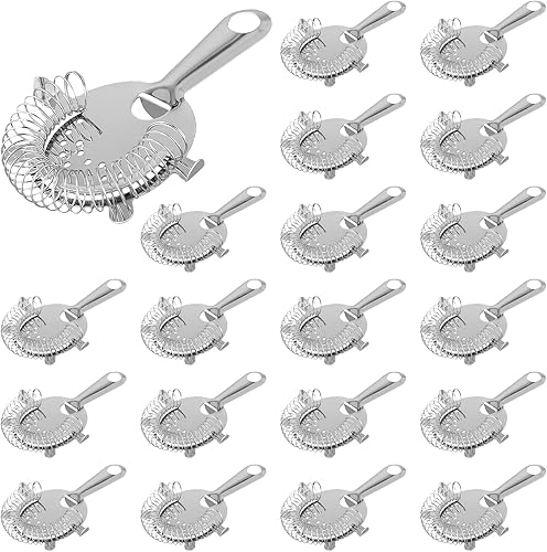Miniatura 8 de JEUIHAU 10 coladores de cóctel de 6 pulgadas, colador de barra de acero inoxidable de 4 puntas, colador de barra de cóctel, colador de cóctel para