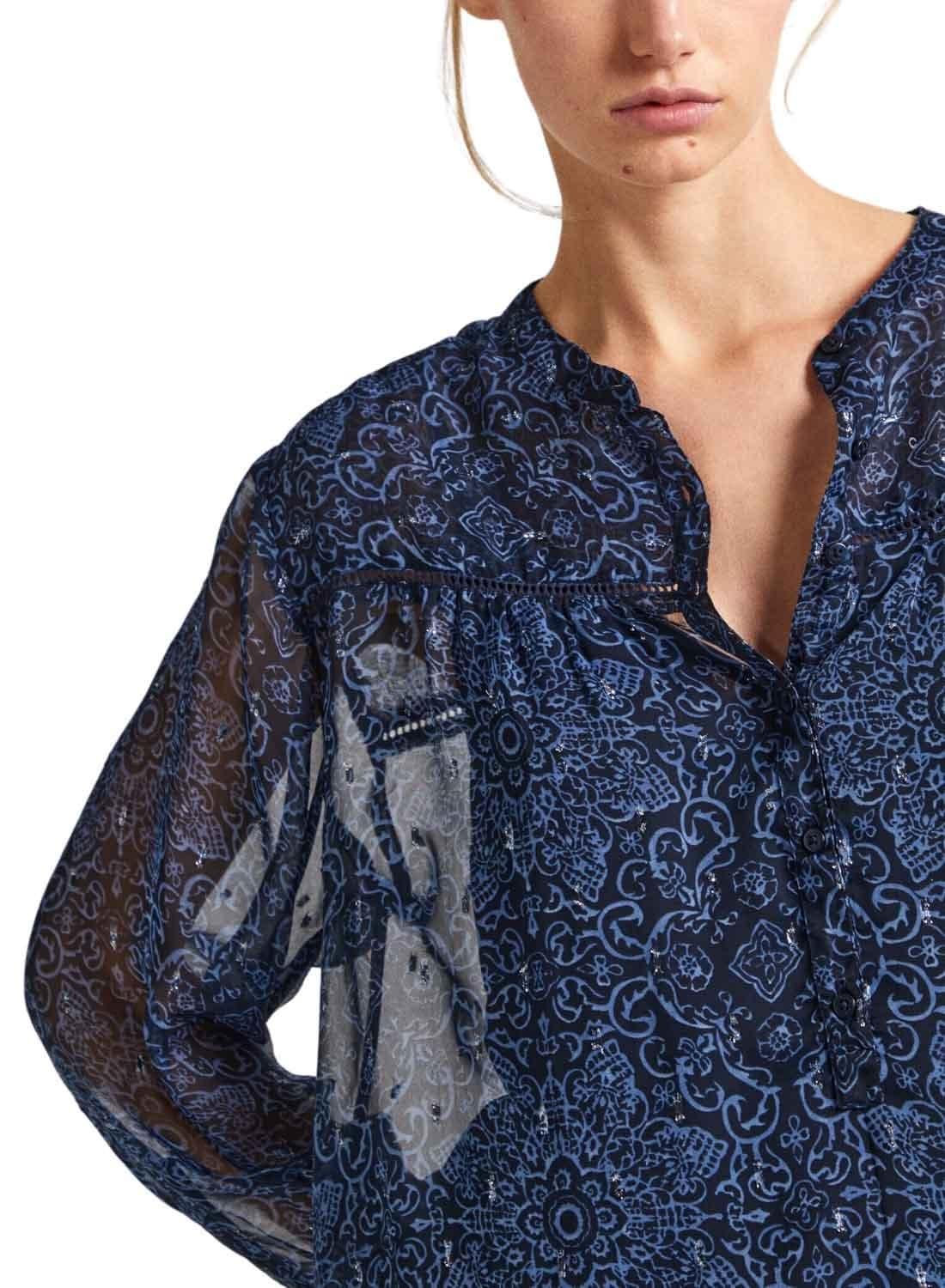 Pepe Jeans Damska koszula Clementine, niebieska (Dulwich Blue), XS, Niebieski (Dulwich Blue), XS