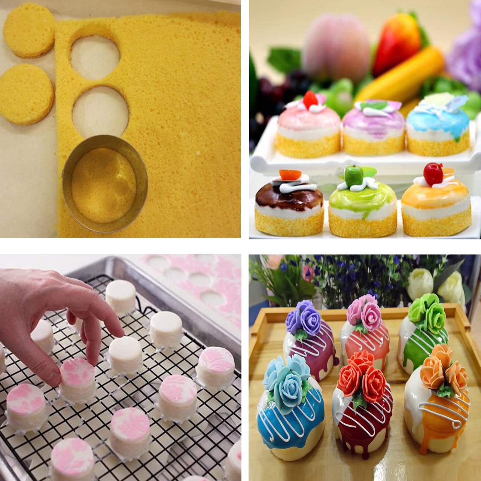 Tala Ronde Uitsteekvormpjes van Roestvrij Staal Set van 3 Maten voor Deeg Koekjes Fondant en Decoratie bij Bakken en Taarten Maken
