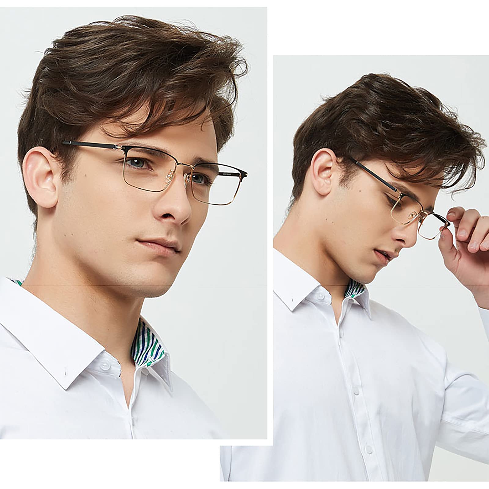 Un Pack de 2 Gafas de Lectura para Hombres/Mujeres, Gafas Anti Luz Azul, Gafas de Lectura Graduadas Ultra Delgadas, Gafas Ligeras con Bisagra de Resorte, para Leer, Practicas,Comodas (+250)