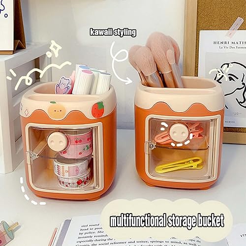 Miniatura 6 de Porta bolígrafo de cerdo Kawaii lindo cubo de almacenamiento de cosméticos Cubo de almacenamiento multifuncional Kawaii cubo de papelería de
