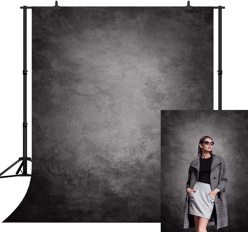 CapiSco 5X7FT Retro Abstract Gray Portrait Backdrop Photography Portrait Abstract Background