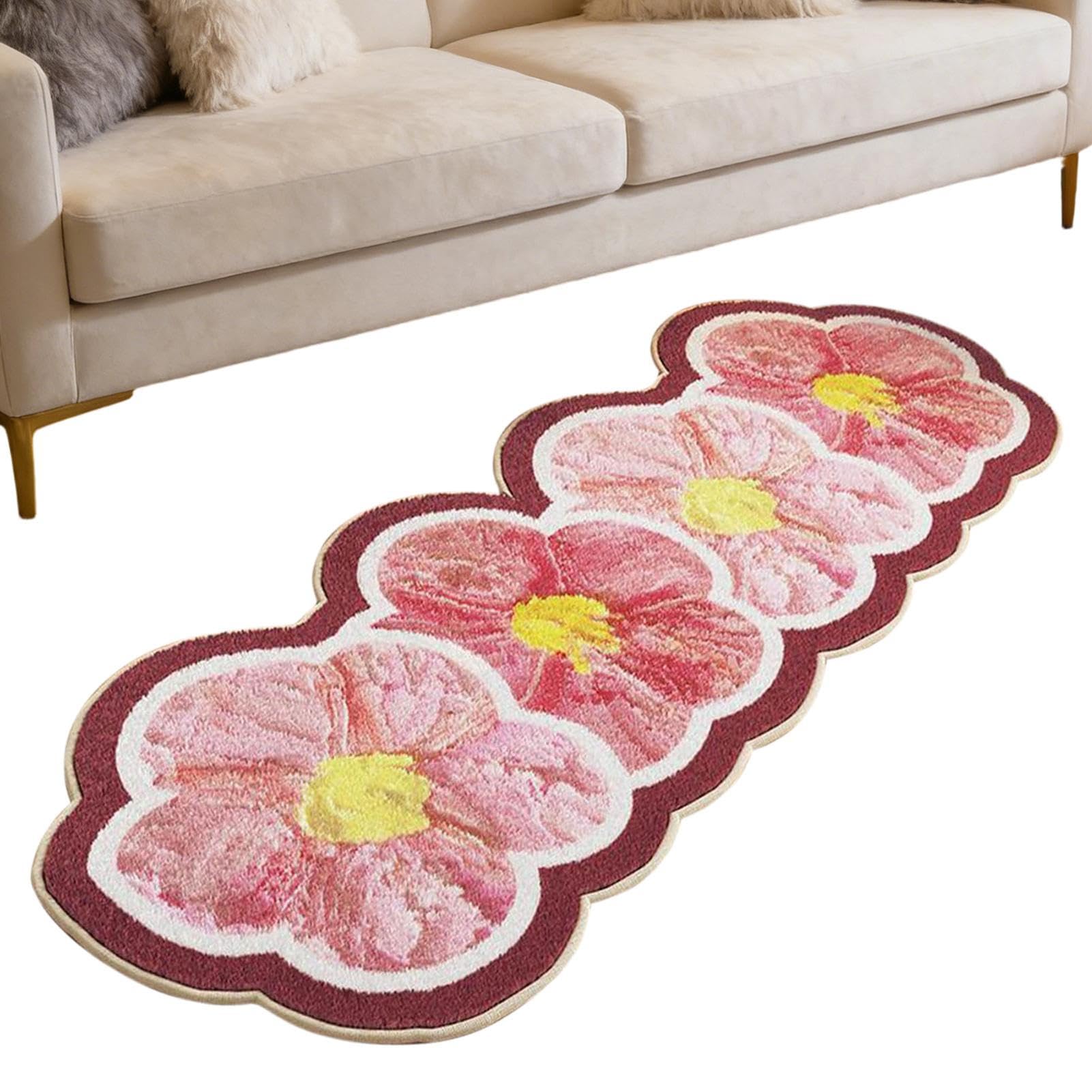 Alfombra de flores para baño antideslizante que elimina la humedad del suelo
