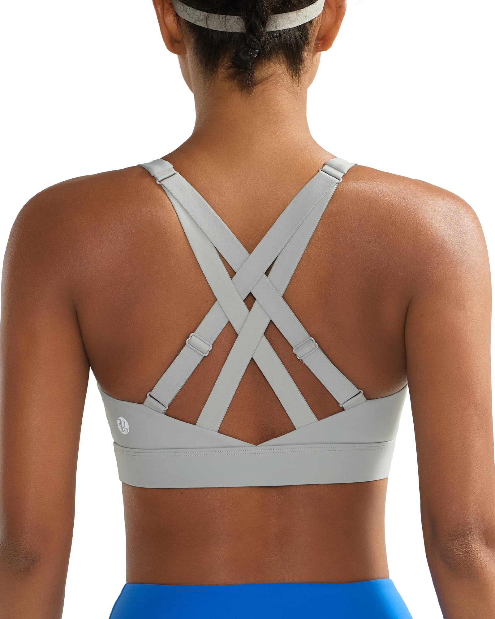 RUNNING GIRL High Support Sports Bras for Women High Impact Running Adjustable Sports Bra Molded Cup Strappy Sports