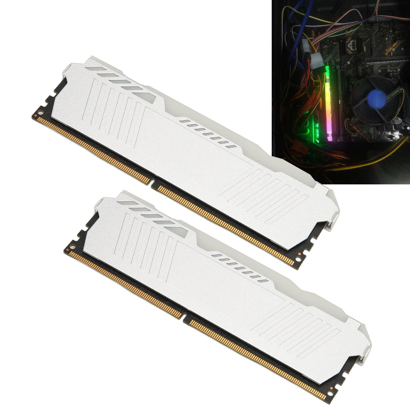 Acouto 2 szt. DDR4 8G RAM Laptop Moduł Pamięci RAM RGB Wysoka prędkość 3200 MHz 260PIN Oświetlenie Moduł Pamięci do Gier Notebooki DDR4 z Pamięcią All Kompatybilny i Aktualizowany