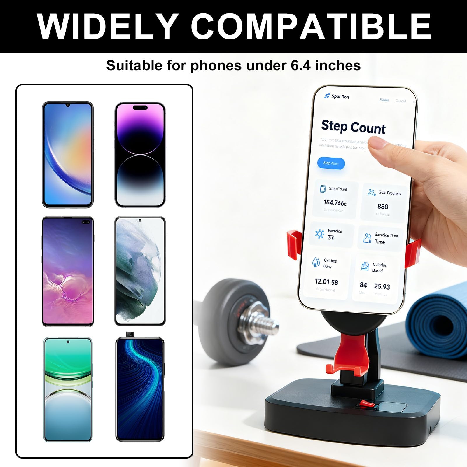 Podomètre Téléphone Portable Agitateur Automatique de Téléphone Portable pour WeWard/Pokemon Go/Pokemon Go Plus Accessoires de Balançoire pour Téléphone Secoueur Podomètre pour Augmenter Les Pas