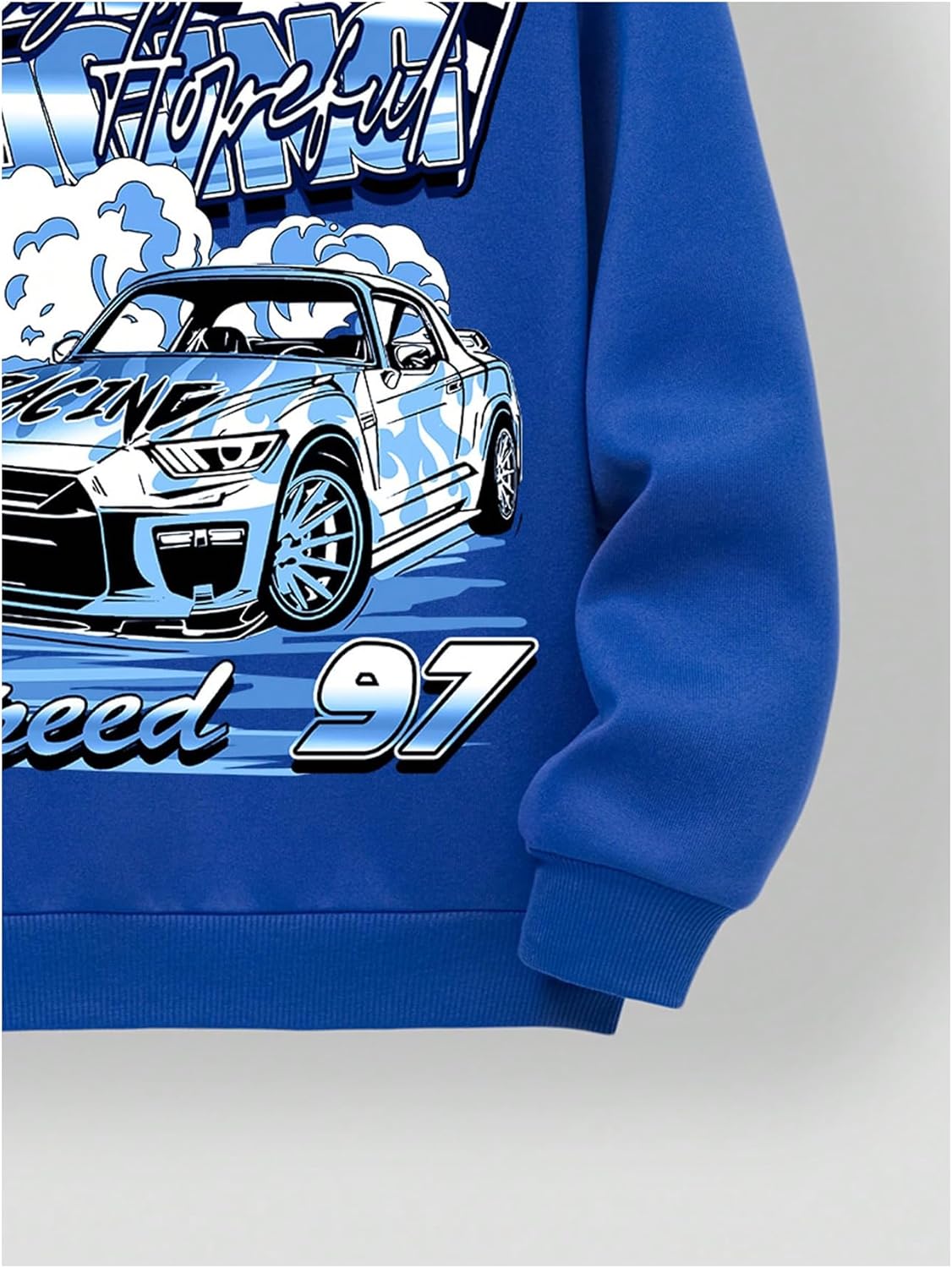 COZYEASE Boy's Letter Graphic Hoodies Long Sleeve Drop Shoulder Hooded Sweatshirt Streetwear - Image 4