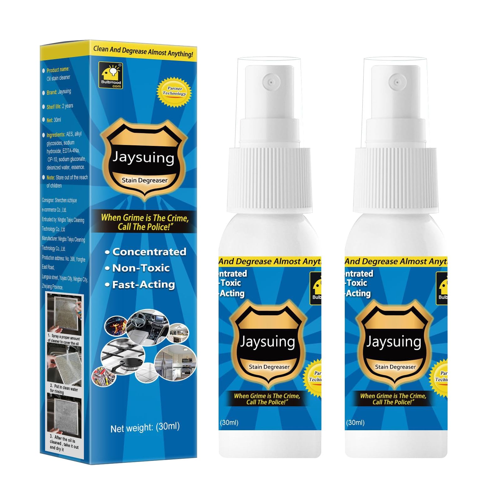 2Pack All Purpose Cleaner Spray, Magic Degreaser,Kitchen Cleaner Spray Degreaser