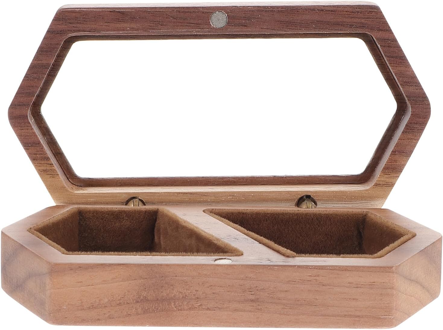BESPORTBLE Vintage Wooden Jewelry Box for Ring Storage and Travel Use