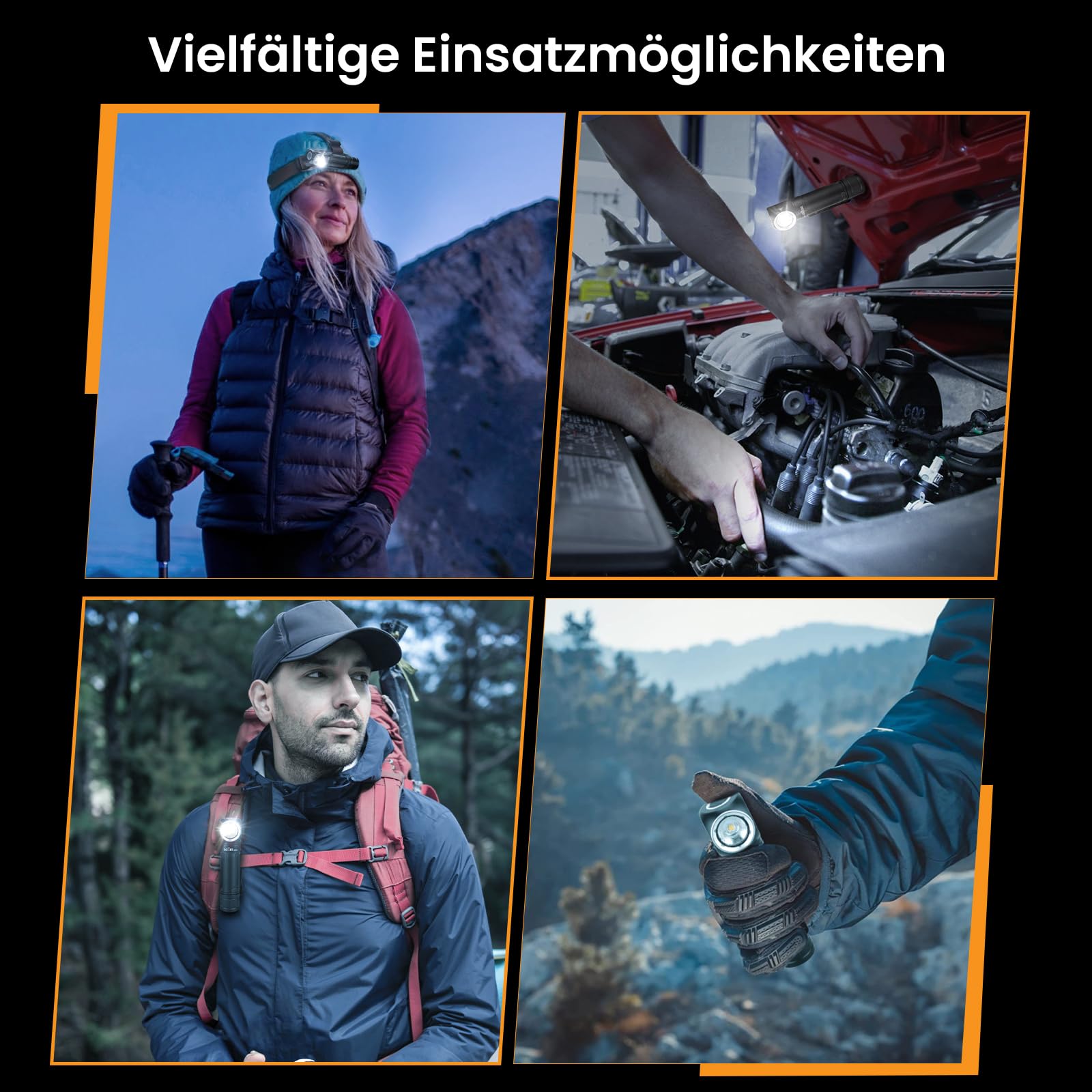 Sofirn HS40 Kopflampe 2000 Lumen, Stirnlampe mit 8 Helligkeits modi, Typ C Wiederaufladbar Led Stirnlampe Taschenlampe, Superhelle Lauflampe IPX8 Wasserdicht, Verwendet für Joggen, Camping