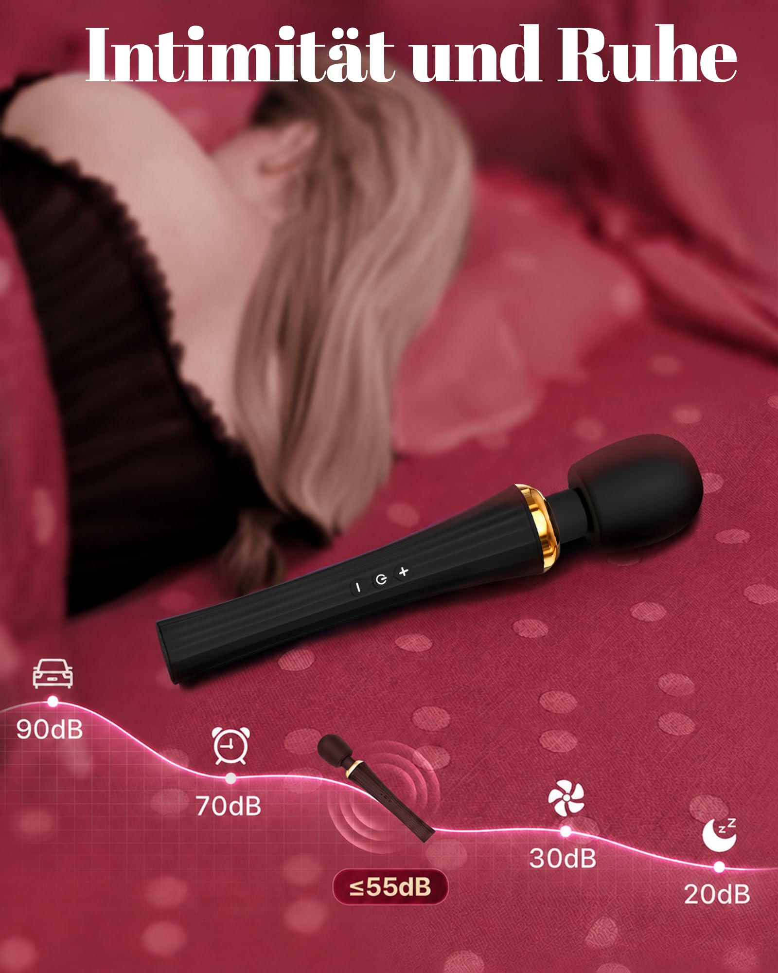 Gobeken Vibromasseur, femme clitoridien puissant Tête flexible, Vibromasseurs Sex toýs homme couple fem 5 fréquence, Sextoyse femme clitoridienne 3 intensité, Gode vibro-masseur Sex toys Vibro noir