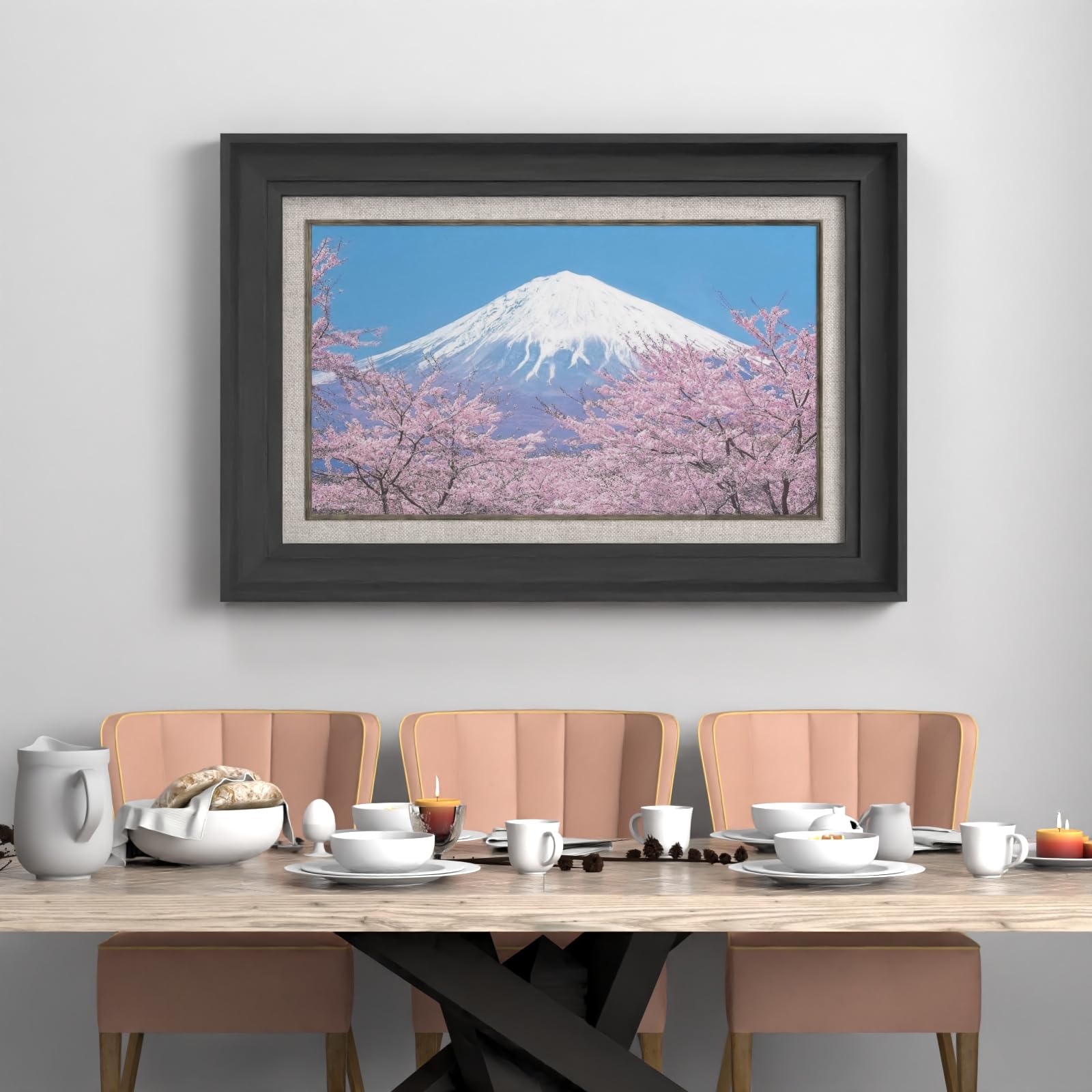 Amazon.co.jp: 富士山 アートパネル 1枚 飾り絵 日本 山 桜 花 風景画