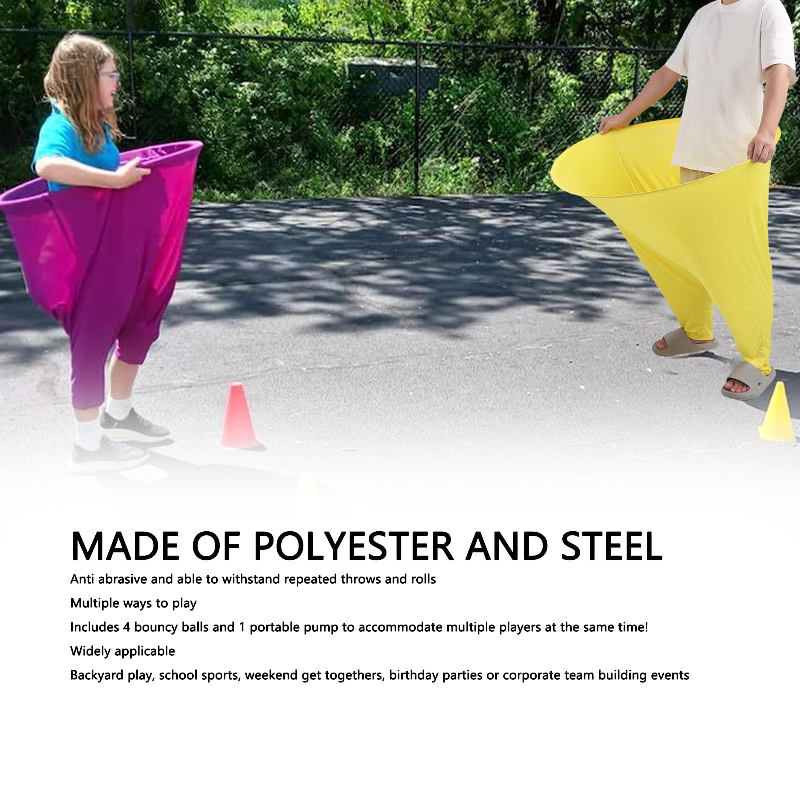 Dilwe Granny Pants Yard Game, Divertido Juego de Pantalones Elásticos con 4 Bolas, Ideal para Reuniones Familiares en el Patio Trasero