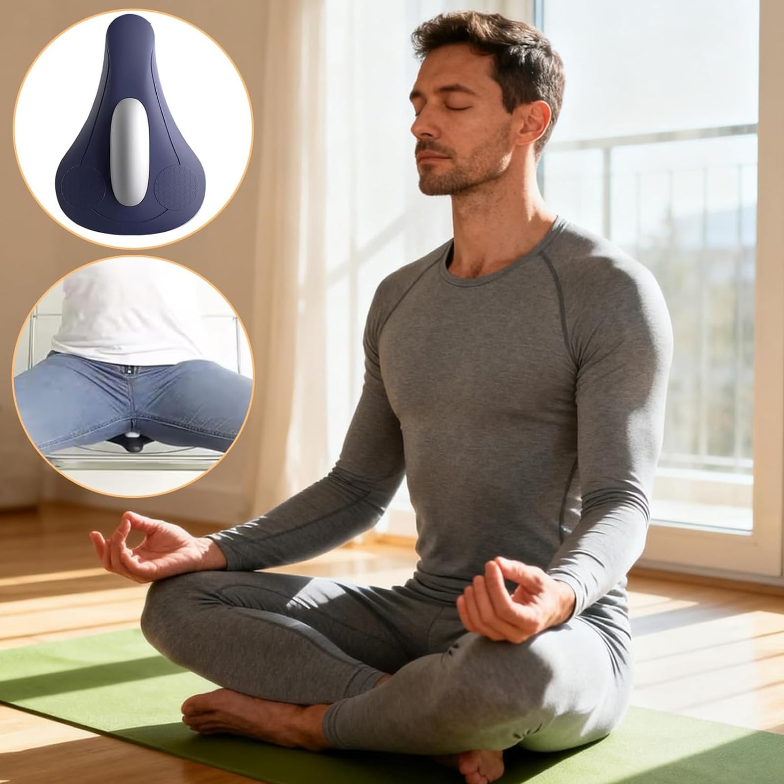 Entrenador Muscular de Suelo Pélvico para Hombres,Masajeador de Ejercicios del Suelo Pélvico para Hombres,Ejercitador de Suelo Pélvico,Entrenador de Suelo Pélvico,para Fitness Yoga Gimnasio Hogar