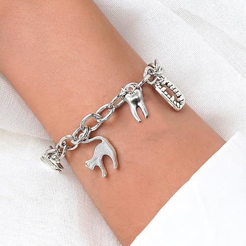 Miniatura 6 de Honbay 60 dijes de dientes de aleación, dijes colgantes de dientes saludables para aretes, pulseras, collares, joyería (2 colores)