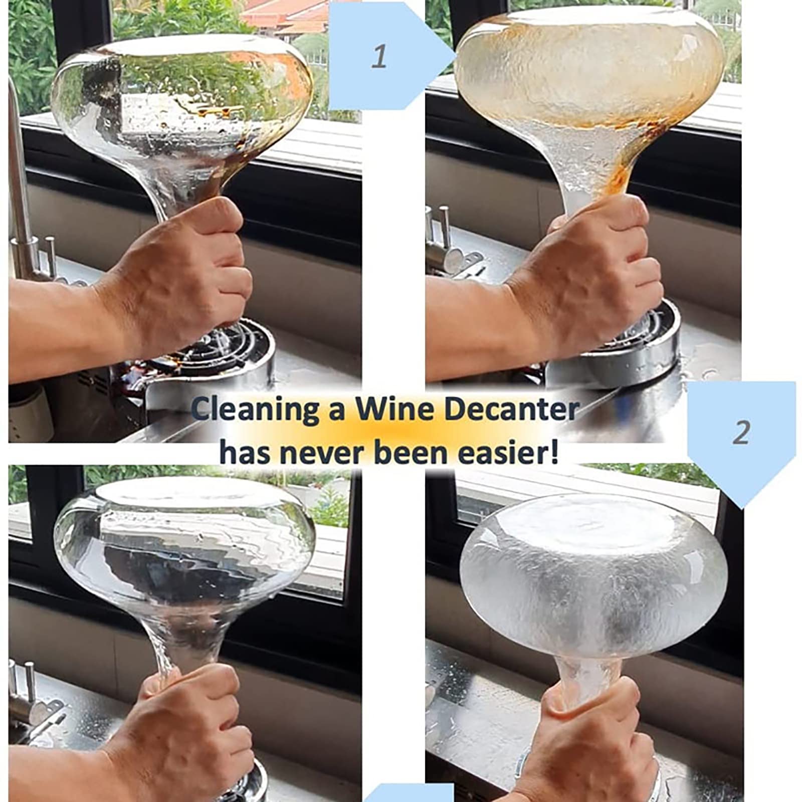 Lavavasos, Lavavasos Automático De Alta Presión Con Nueve Orificios, Con Manguera De Doble Extremo De 60 Cm + Desviador De 4 Puntos, Utilizado En Fregaderos De Cocina Y Cafeterías