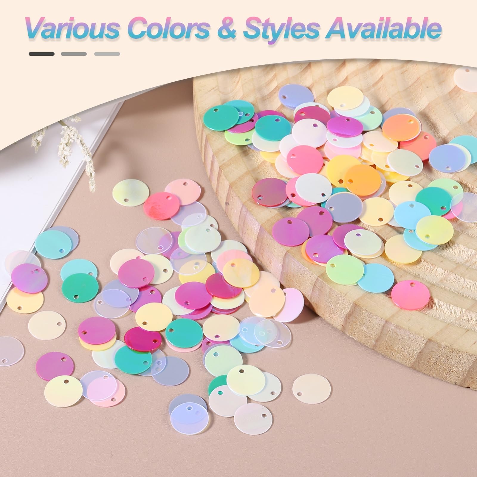 Sourcing Map Pailletten 30mm - 100 Stück AB-Hellgelb Für DIY Basteln