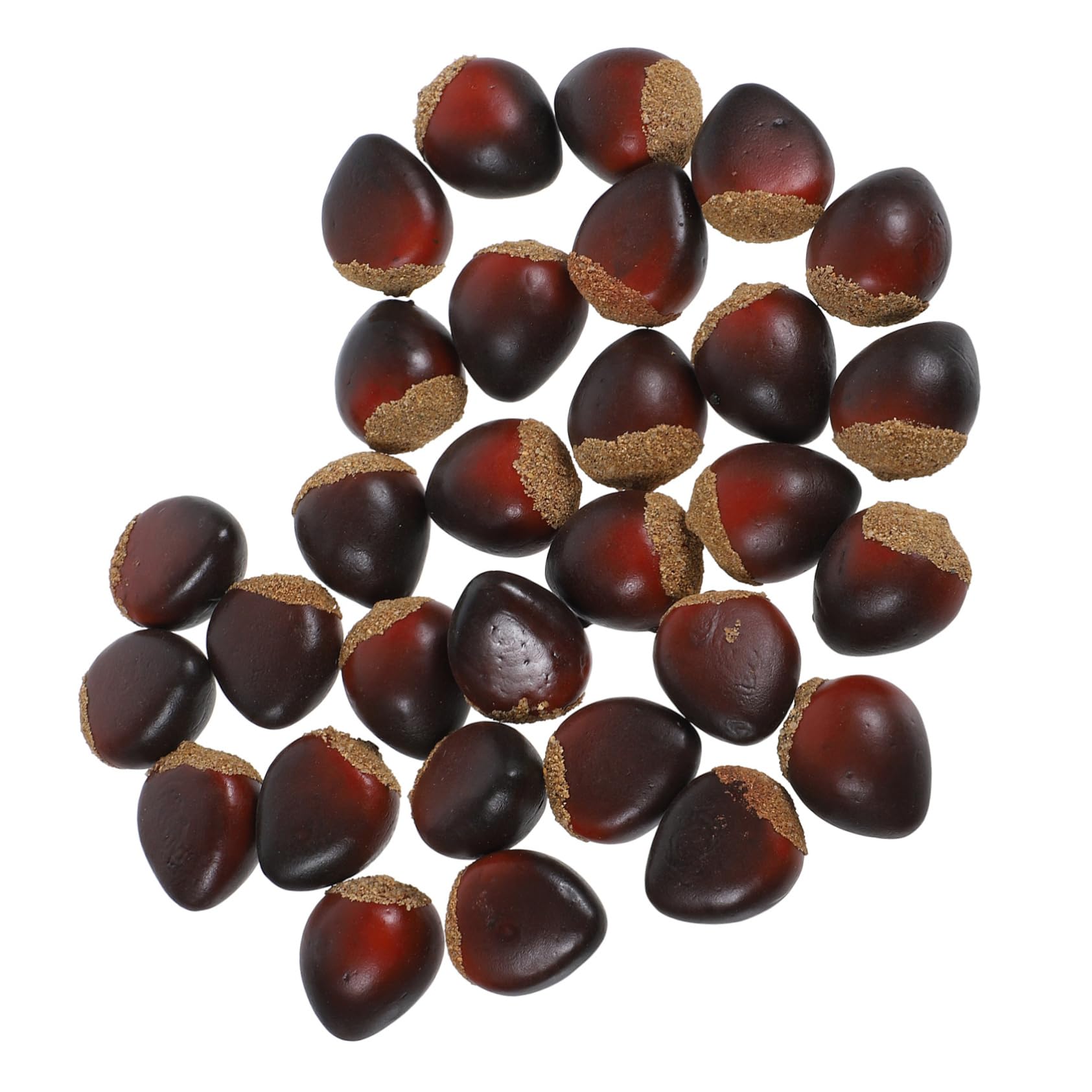 PRETYZOOM 4 Set Di Castagne Finte Di Castagne Artificiali Realistiche Per Il Autunnale Matrimonio 30 Pezzi * 4