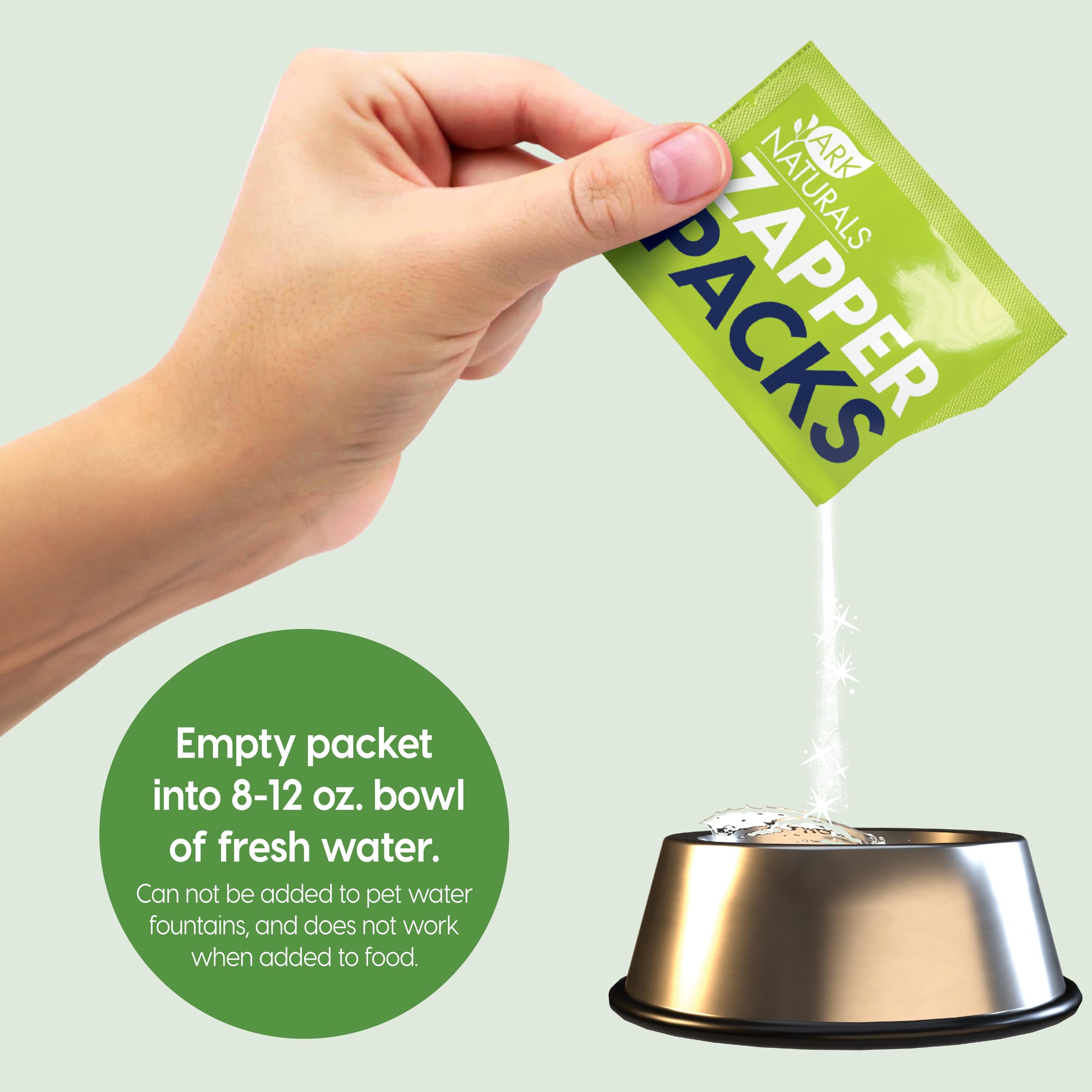 Ark Naturals Plaque Zapper, Fizzy Tasteless Water Additive for Cats and Dogs, Small & Medium Bowls - image 2