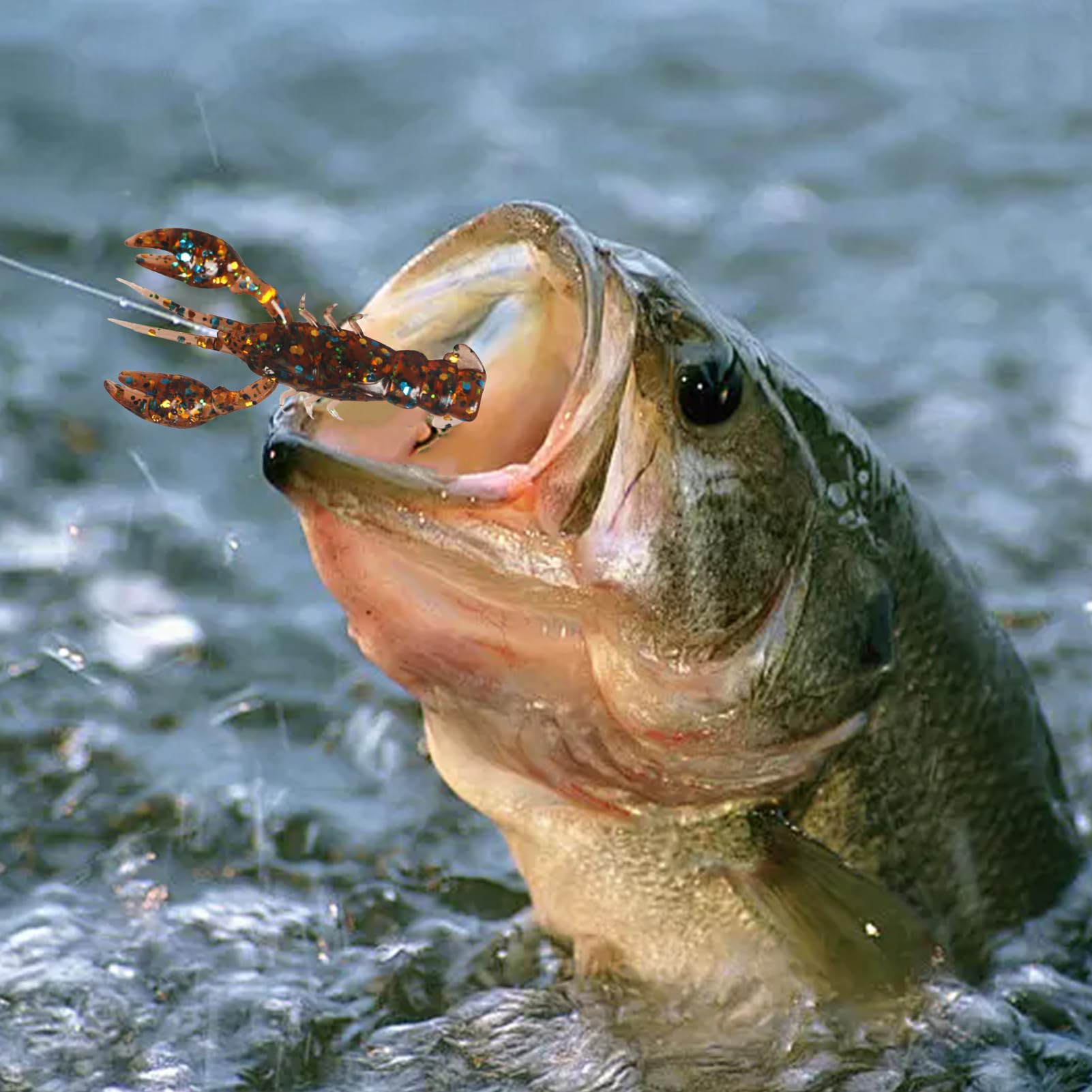 Leurres Souples pour Pêche De La Perche - Leurre Crankbait Écrevisse Réaliste 10 Pièces | Arôme Naturel Leurres Nageurs pour Pêche en Eau Douce Et Salée