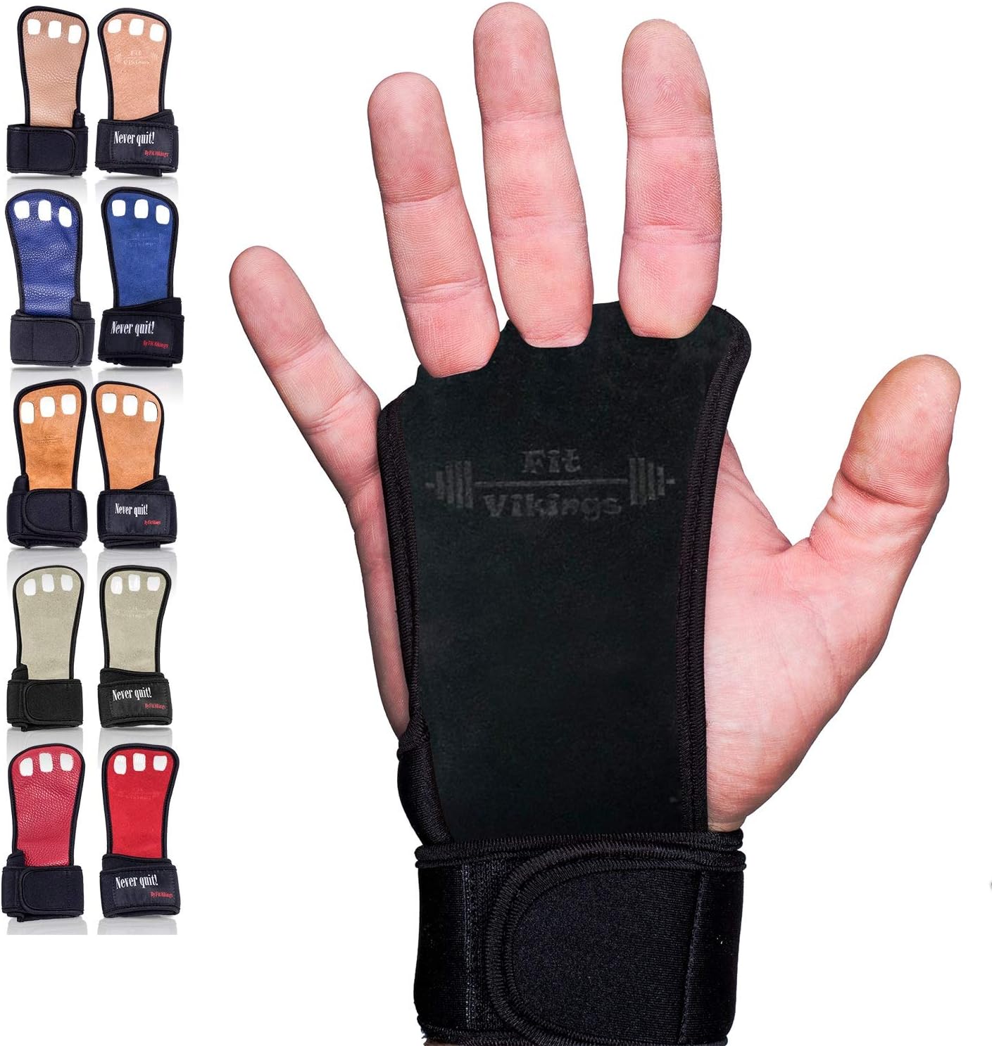 Gymnastics Grips - Gloves for Crossfit - Workout Gloves with Wrist Wraps - Weight Lifting Gloves - Gym Gloves for Pull Up - Fitness Hand Grips - Calisthenics Equipment