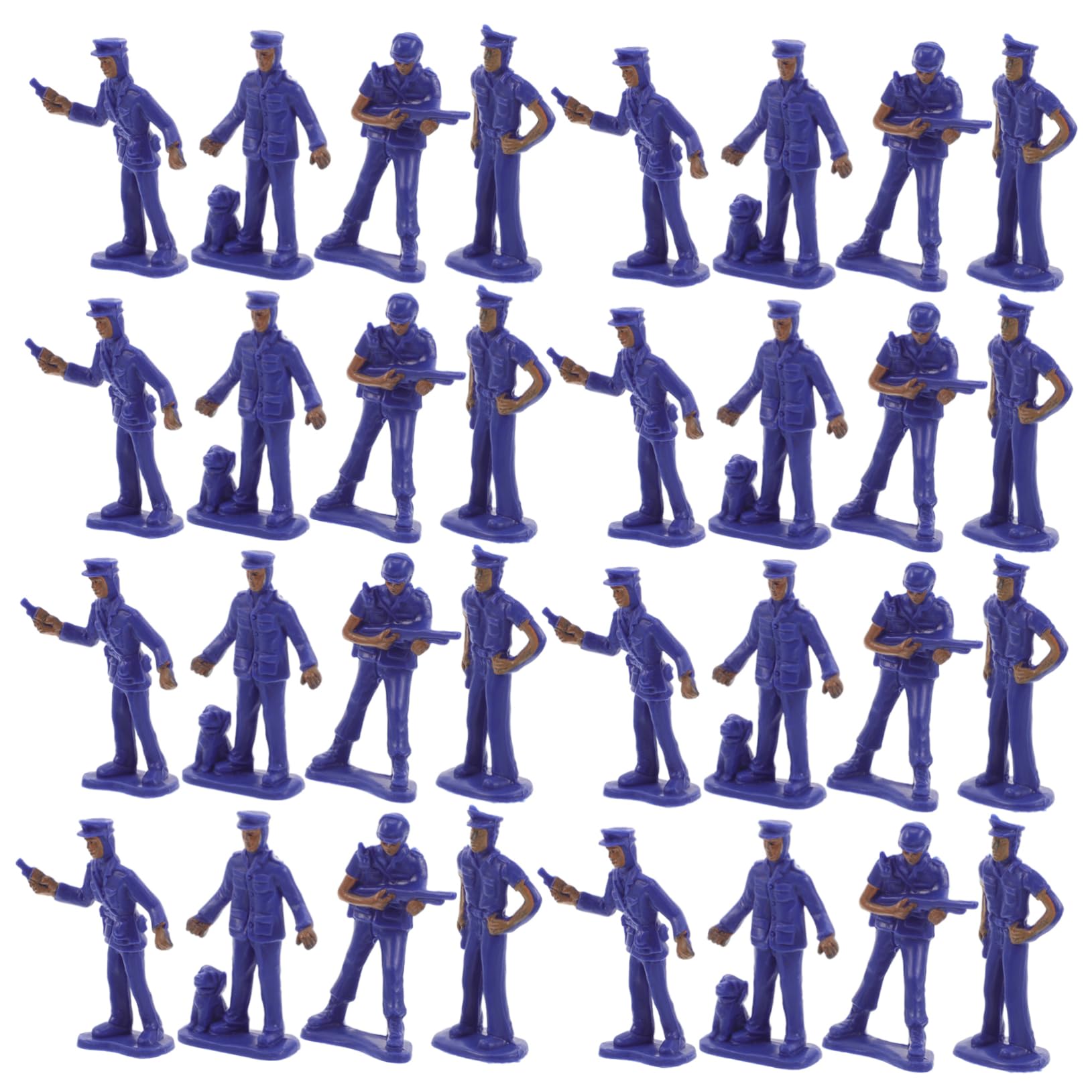 50Pcs Realistic Policeman Toy Figures for Sand Table Decoration - Miniature Police Character Models for Desktop Adornment and Micro Landscape